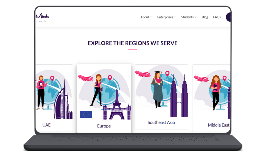 Brightminds Consultants Website screenshot